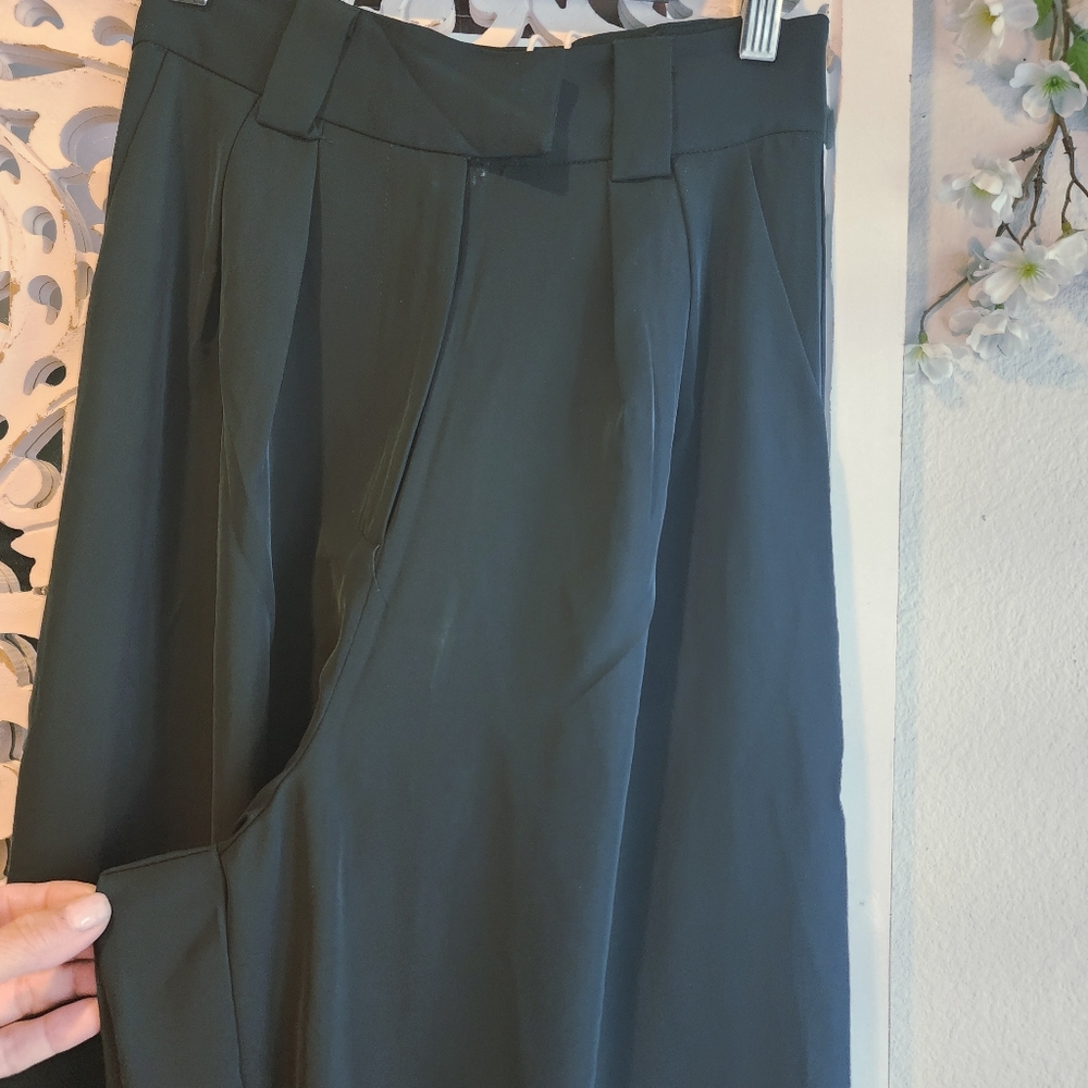 SELFIE LESLIE WIDE LEG PANTS SIDE POCKETS, FRONT ZIP NWT SZ XS - Picture 8 of 14